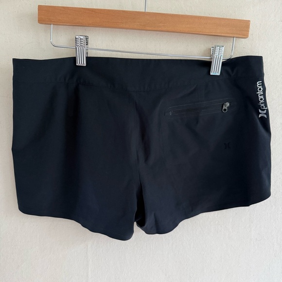 Hurley Black Swim Micro Short with White Logo Waistband, Size 7. - Picture 2 of 3